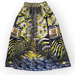 HANDMADE Super Wax Print Cotton Maxi Skirt